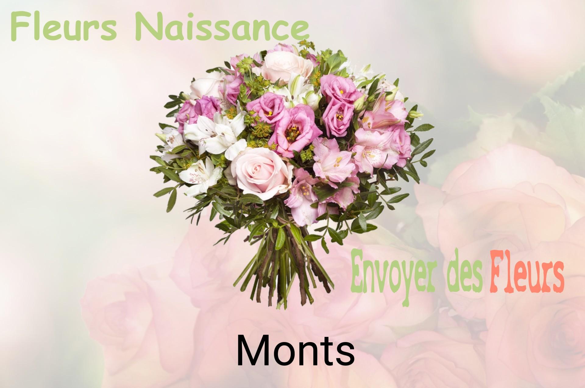 Bouquet de fleurs de naissance livré à Monts